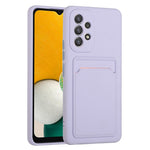 For Samsung Galaxy A53 5G Card Holder Slot Soft TPU Shockproof Anti-Scratch Case with Camera Lens Protection