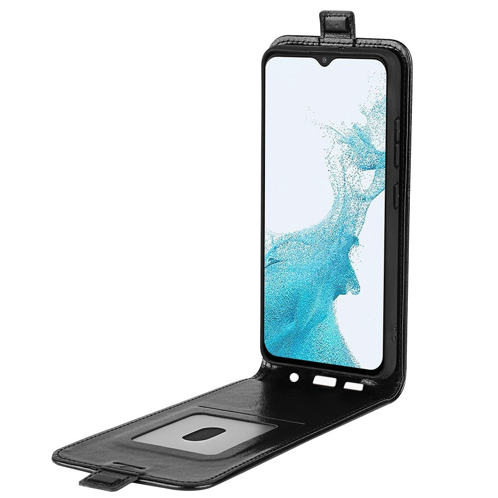 Til Samsung Galaxy A23 4G / 5G (global version) Crazy Horse tekstur PU læder vertikal flip-etui med kortholder
