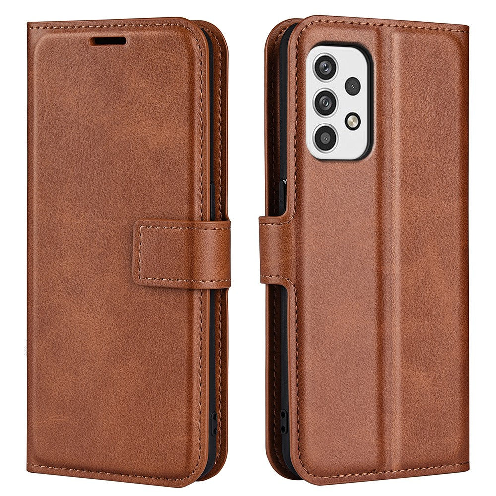 For Samsung Galaxy A23 4G / 5G (Global Version) Anti-scratch Textured PU Leather Wallet Phone Case Adjustable Stand Flip Phone Cover