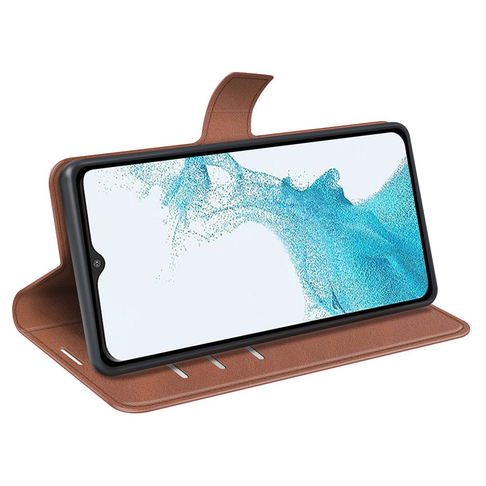 For Samsung Galaxy A23 4G / 5G (Global Version) Anti-scratch Textured PU Leather Wallet Phone Case Adjustable Stand Flip Phone Cover