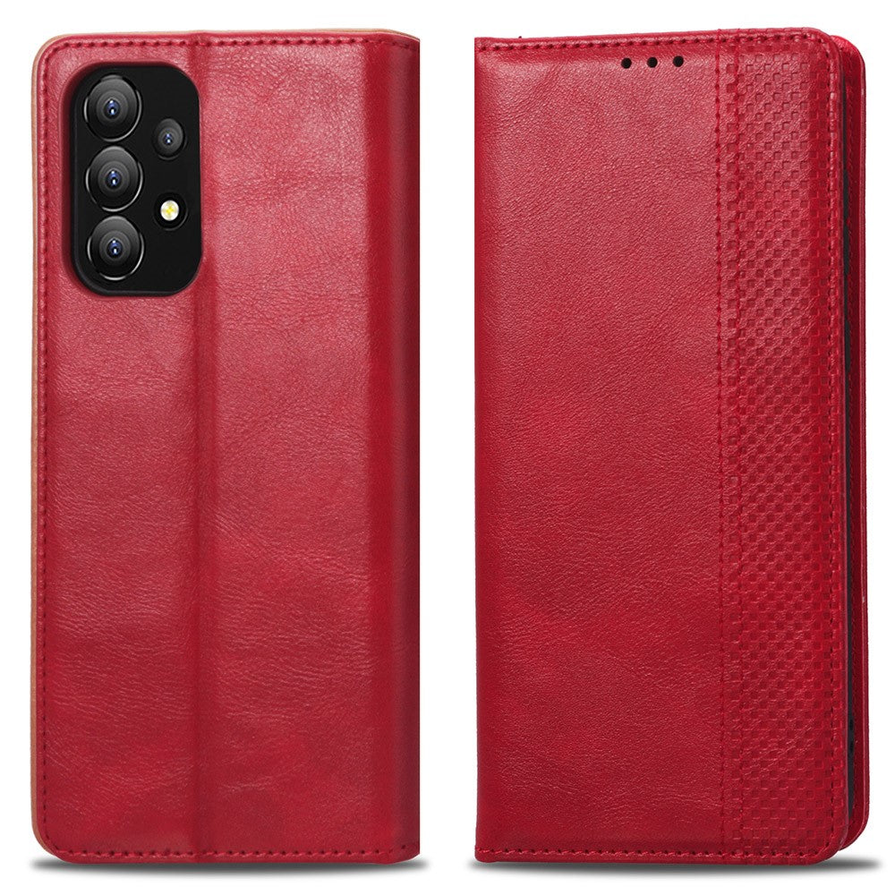 For Samsung Galaxy A53 5G Phone Cover Magnetic PU Leather Stand Imprinted Pattern Wallet Inner Soft TPU Case