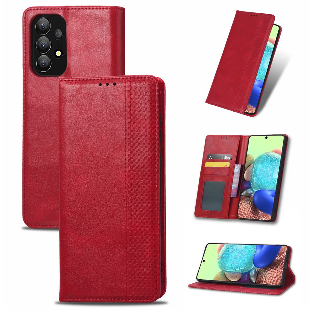 For Samsung Galaxy A53 5G Phone Cover Magnetic PU Leather Stand Imprinted Pattern Wallet Inner Soft TPU Case