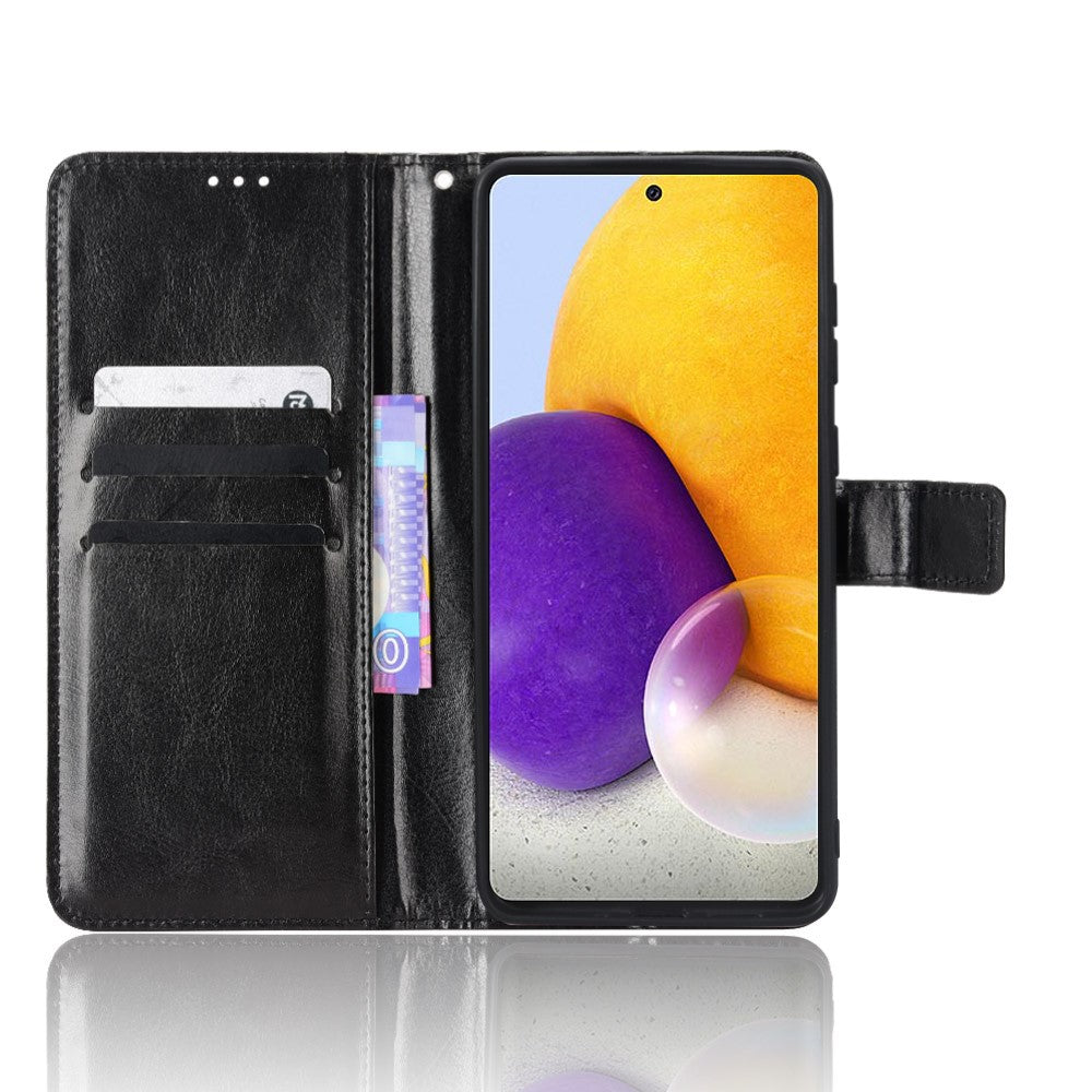 Crazy Horse Læder Telefoncover til Samsung Galaxy A53 5G Wallet Stand Design med Praktisk Rem
