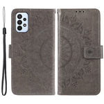 For Samsung Galaxy A23 4G / 5G (Global Version) PU Leather Book Wallet Case Imprinted Mandala Flower Stand Function Full Body Protective Phone Cover with Strap