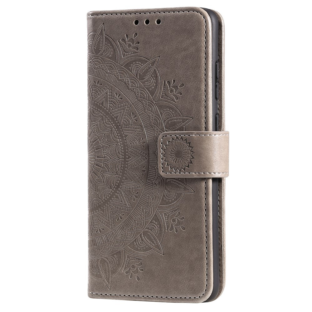 For Samsung Galaxy A23 4G / 5G (Global Version) PU Leather Book Wallet Case Imprinted Mandala Flower Stand Function Full Body Protective Phone Cover with Strap