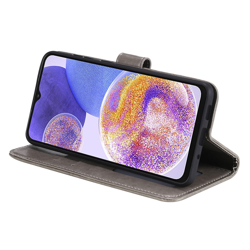 For Samsung Galaxy A23 4G / 5G (Global Version) PU Leather Book Wallet Case Imprinted Mandala Flower Stand Function Full Body Protective Phone Cover with Strap