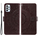 For Samsung Galaxy A23 4G / 5G (Global Version) PU Leather Book Wallet Case Imprinted Mandala Flower Stand Function Full Body Protective Phone Cover with Strap