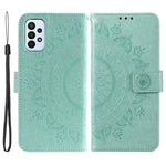 For Samsung Galaxy A23 4G / 5G (Global Version) PU Leather Book Wallet Case Imprinted Mandala Flower Stand Function Full Body Protective Phone Cover with Strap