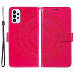 For Samsung Galaxy A23 4G / 5G (Global Version) PU Leather Book Wallet Case Imprinted Mandala Flower Stand Function Full Body Protective Phone Cover with Strap