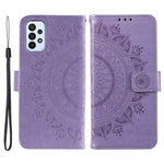 For Samsung Galaxy A23 4G / 5G (Global Version) PU Leather Book Wallet Case Imprinted Mandala Flower Stand Function Full Body Protective Phone Cover with Strap
