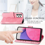 Imprinting Butterfly Flower Leather Case for Samsung Galaxy A33 5G, Wallet Viewing Stand Phone Cover