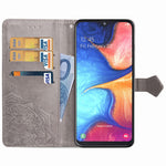 Til Samsung Galaxy A20e Cover, Mandala Præget Design Telefoncover Etui Stativfunktion Flip Praktisk PU Læder Pung