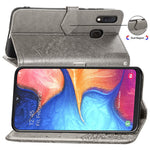 Til Samsung Galaxy A20e Cover, Mandala Præget Design Telefoncover Etui Stativfunktion Flip Praktisk PU Læder Pung