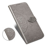 Til Samsung Galaxy A20e Cover, Mandala Præget Design Telefoncover Etui Stativfunktion Flip Praktisk PU Læder Pung