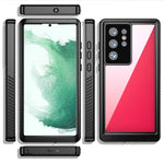 REDPEPPER FS Series Waterproof Case for Samsung Galaxy S22 Ultra 5G Transparent Hybrid Back Phone Cover [Support Fingerprint Unlock] IP68 IP6X