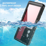 REDPEPPER FS Series Waterproof Case for Samsung Galaxy S22 Ultra 5G Transparent Hybrid Back Phone Cover [Support Fingerprint Unlock] IP68 IP6X