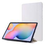 Silke Tekstur Læderetui til Samsung Galaxy Tab S8+, Trefløjet Stander Tablet Beskyttelsescover
