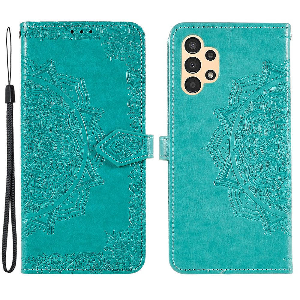 Mandala Præget Telefoncover til Samsung Galaxy A13 4G Anti-fald Stativfunktion Telefon Cover Etui Pung