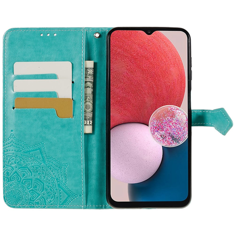 Mandala Præget Telefoncover til Samsung Galaxy A13 4G Anti-fald Stativfunktion Telefon Cover Etui Pung