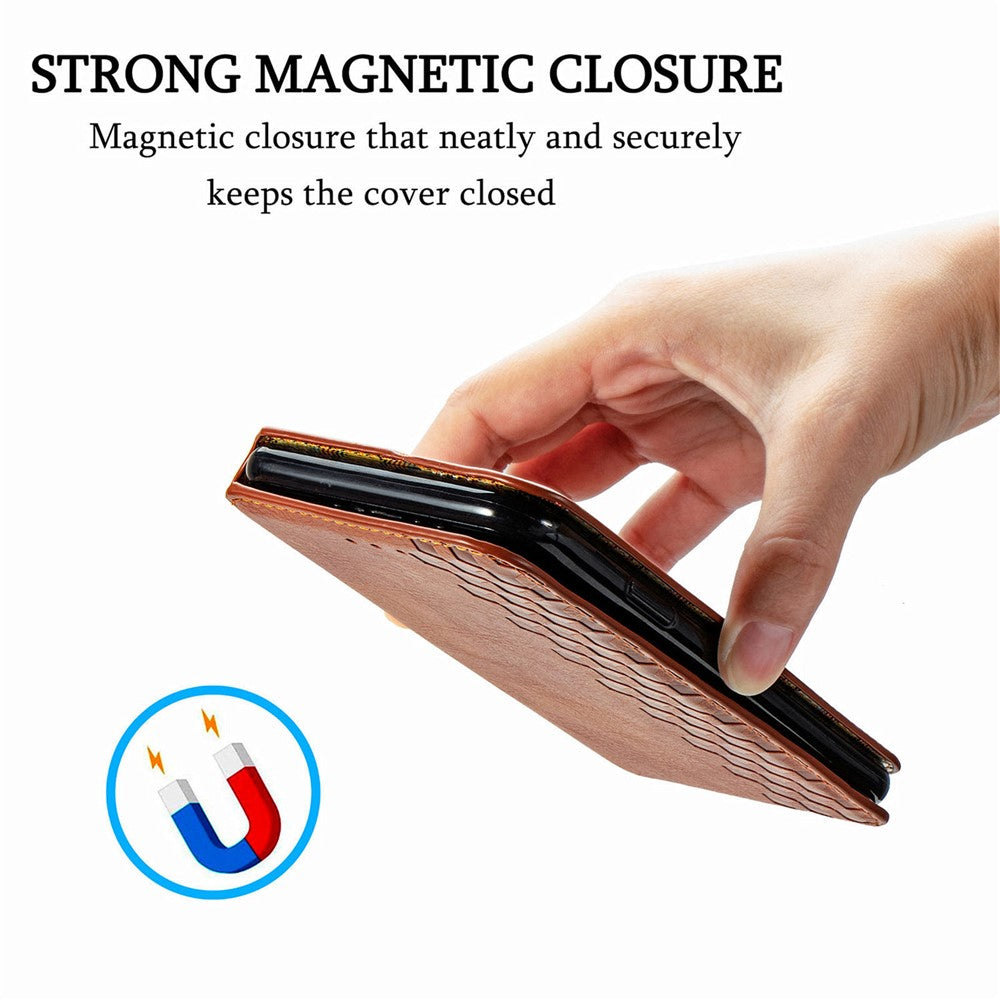 For Samsung Galaxy A33 5G PU Leather Case Rhombus Imprint Wallet Stand Phone Cover
