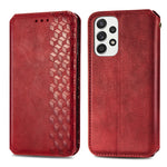 Samsung Galaxy A33 5G PU-läderfodral Rhombus Imprint plånboksfodral