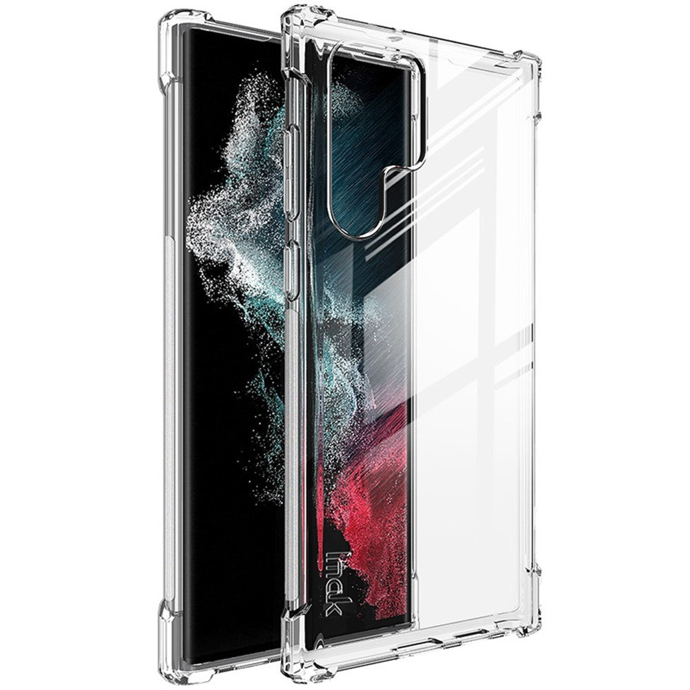 IMAK Clear Case for Samsung Galaxy S22 Ultra 5G, Airbag Drop Protective TPU Anti-scratch Phone Cover with Screen Protector