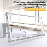 IMAK Clear Case for Samsung Galaxy S22 Ultra 5G, Airbag Drop Protective TPU Anti-scratch Phone Cover with Screen Protector