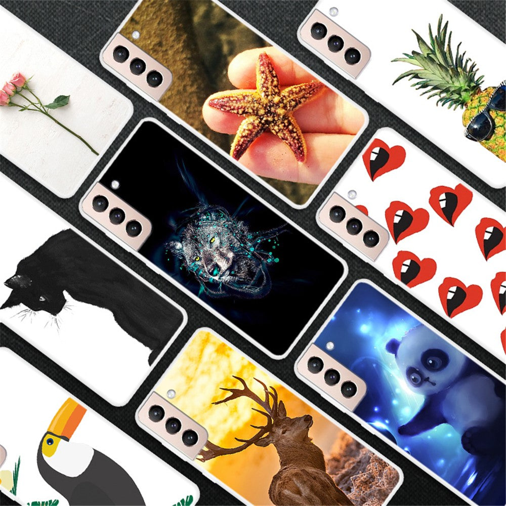 Shockproof Phone Case for Samsung Galaxy S22 5G Pattern Printed Anti-Scratch Cover Shell Soft TPU Phone Protector