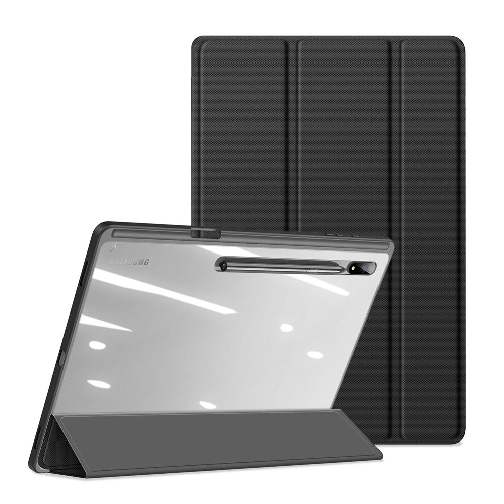 DUX DUCIS TOBY-serie til Samsung Galaxy Tab S8 Ultra Tre-foldet stativ PU-læder Velbeskyttet Tabletcover