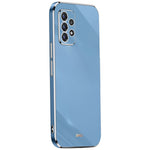 XINLI för Samsung Galaxy A52s 5G/Galaxy A52 4G/5G Skyddande Skal Precis Linsutskärning Galvanisering Gyllene Kant Design Fallskyddande TPU mobilskal