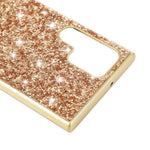 Samsung Galaxy S22 Ultra 5G Bling Glitter Mobilskal Galvaniserad TPU Ram + Hård PC Baksida Reptåligt Skyddande Mobilskal