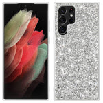 Samsung Galaxy S22 Ultra 5G Bling Glitter Mobilskal Galvaniserad TPU Ram + Hård PC Baksida Reptåligt Skyddande Mobilskal