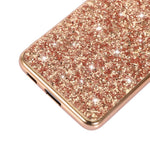 For Samsung Galaxy S22+ 5G Glitter Sequins Case Electroplating TPU Frame + Hard PC Back Dual Layer Hybrid Cover