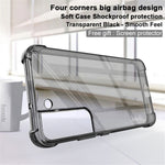 IMAK Airbag Shockproof Case for Samsung Galaxy S22 5G, Clear Soft TPU Anti-Scratch Bumper Protection Phone Cover with Screen Protector