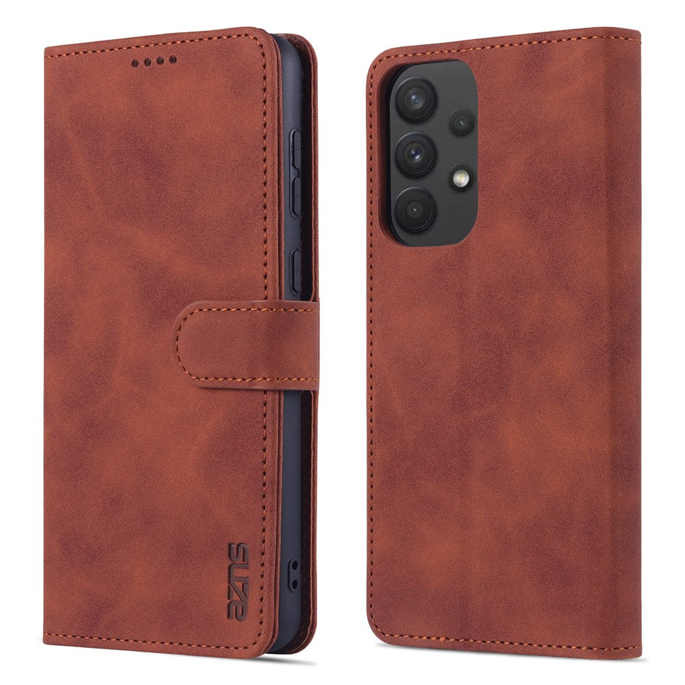 AZNS PU Leather Wallet Case for Samsung Galaxy A33 5G Shockproof Foldable Stand Phone Cover Accessory