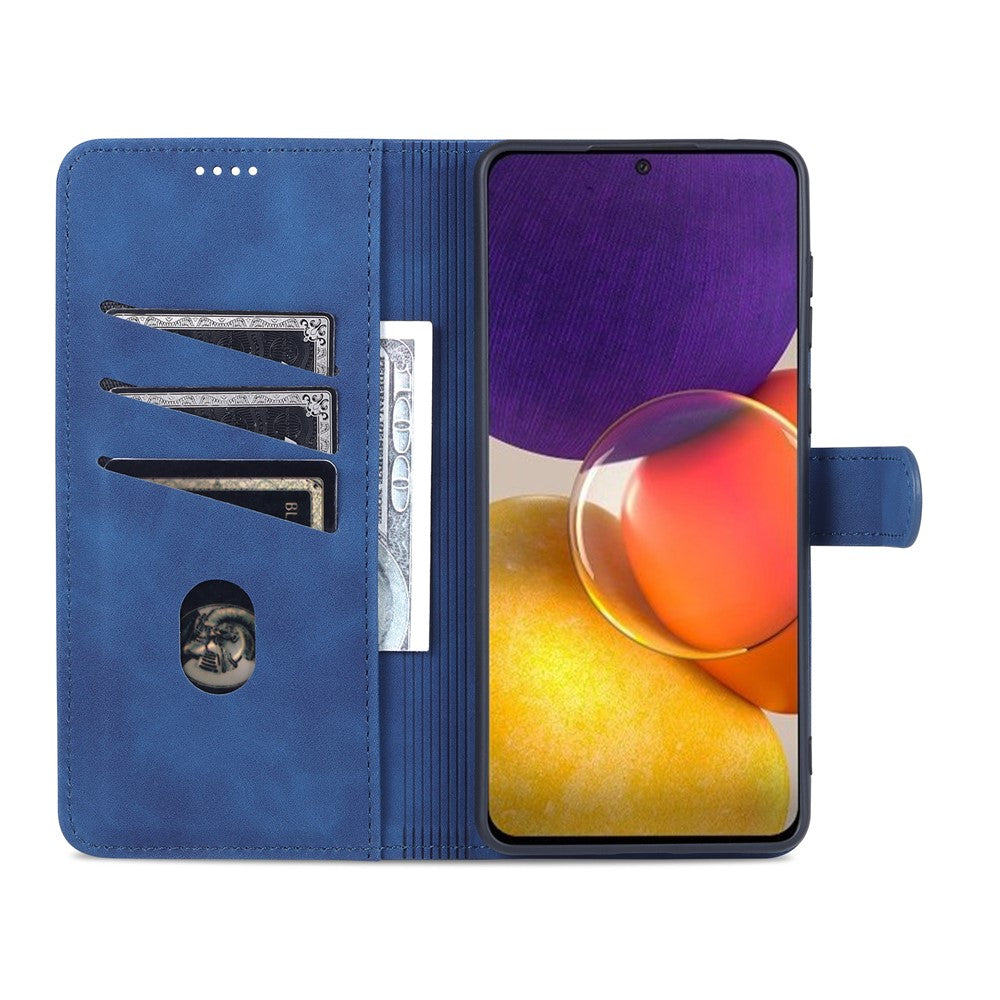 AZNS PU Leather Wallet Mobile Phone Case for Samsung Galaxy A73 5G Hands-free Supporting Stand Phone Cover Shell