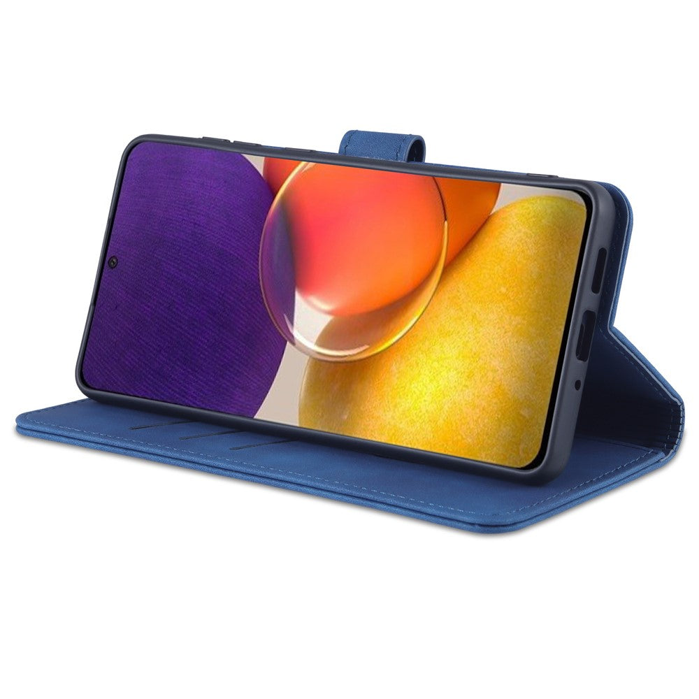 AZNS PU Leather Wallet Mobile Phone Case for Samsung Galaxy A73 5G Hands-free Supporting Stand Phone Cover Shell