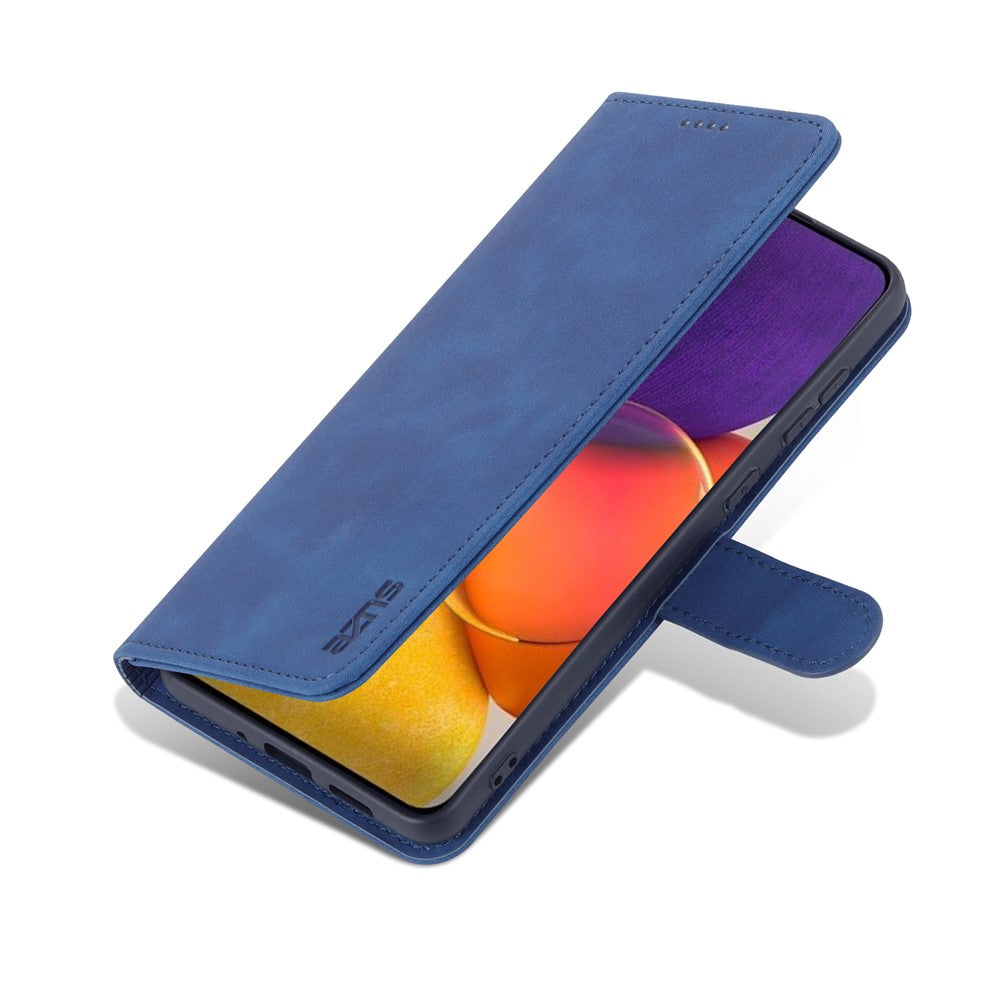 AZNS PU Leather Wallet Mobile Phone Case for Samsung Galaxy A73 5G Hands-free Supporting Stand Phone Cover Shell