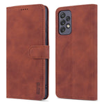 AZNS PU Leather Wallet Mobile Phone Case for Samsung Galaxy A73 5G Hands-free Supporting Stand Phone Cover Shell