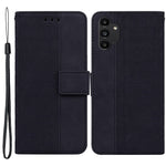 Til Samsung Galaxy A13 4G Stilfuldt pungcover med geometrisk mønster, håndfrit stativ og PU-læder fliptelefoncover