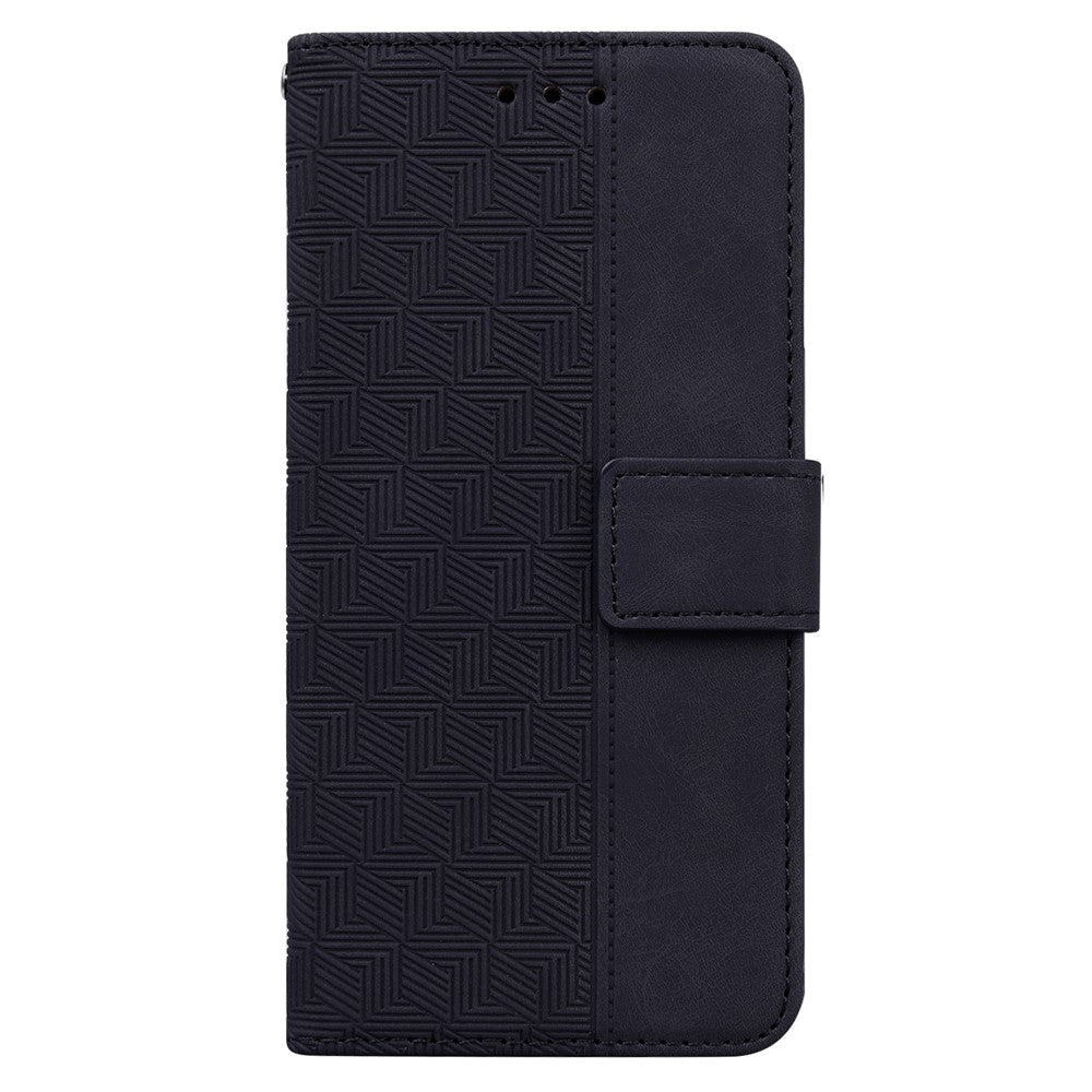 Til Samsung Galaxy A13 4G Stilfuldt pungcover med geometrisk mønster, håndfrit stativ og PU-læder fliptelefoncover
