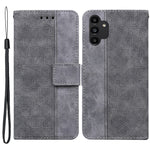 Til Samsung Galaxy A13 4G Stilfuldt pungcover med geometrisk mønster, håndfrit stativ og PU-læder fliptelefoncover
