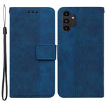 Til Samsung Galaxy A13 4G Stilfuldt pungcover med geometrisk mønster, håndfrit stativ og PU-læder fliptelefoncover