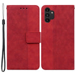 Til Samsung Galaxy A13 4G Stilfuldt pungcover med geometrisk mønster, håndfrit stativ og PU-læder fliptelefoncover