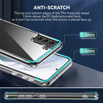 Electroplating Transparent Clear Hybrid Phone Cover for Samsung Galaxy S21+ 5G, Thickened Corners TPU + PC Mobile Phone Accessory