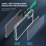Electroplating Crystal Clear Hybrid Phone Cover for Samsung Galaxy S21 4G / 5G, Corner Drop-Proof Bumpers TPU + PC Mobile Phone Accessory
