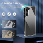 Electroplating Crystal Clear Hybrid Phone Cover for Samsung Galaxy S21 4G / 5G, Corner Drop-Proof Bumpers TPU + PC Mobile Phone Accessory