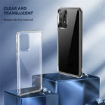 Transparent TPU + PC Cover til Samsung Galaxy A52 4G / 5G / A52s 5G med uafhængige galvaniserede sideknapper