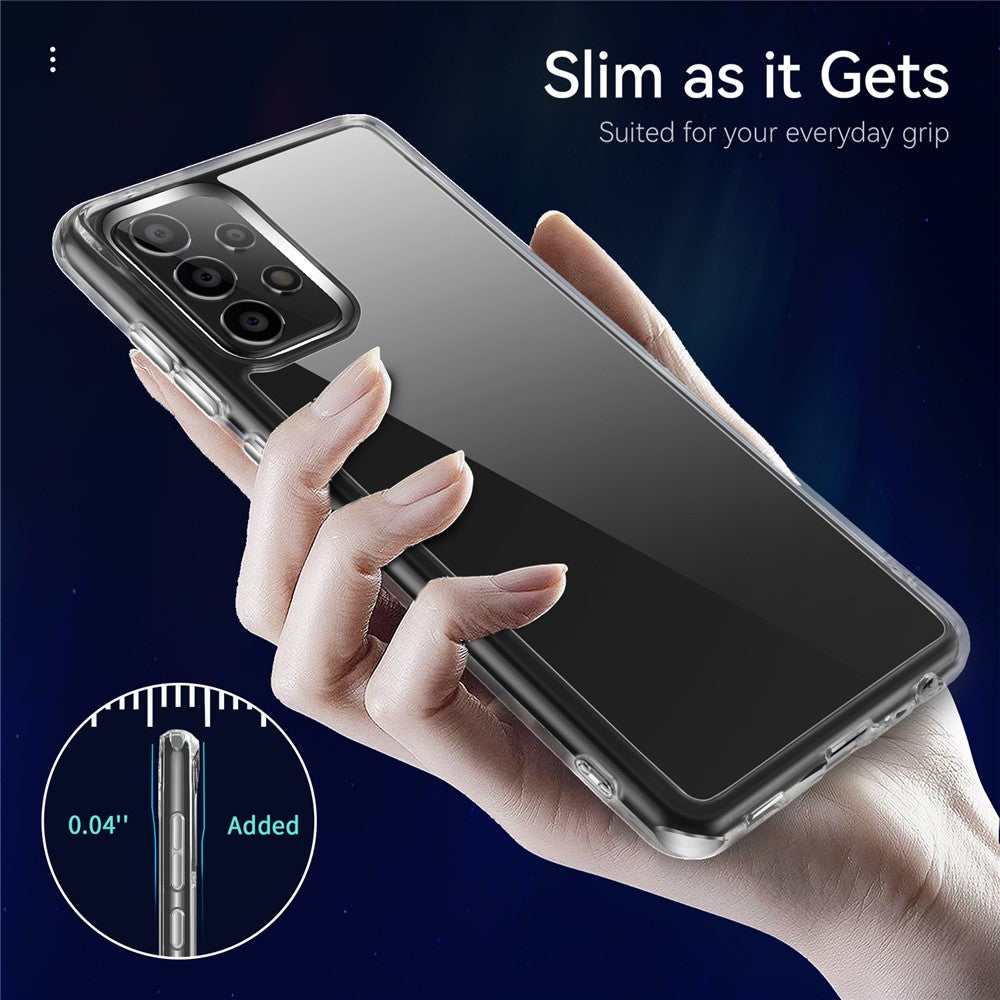 Transparent TPU + PC Cover til Samsung Galaxy A52 4G / 5G / A52s 5G med uafhængige galvaniserede sideknapper