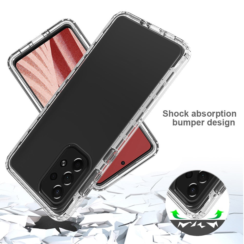 For Samsung Galaxy A73 5G Gradient Color Soft TPU + Hard PC Dual-layer Protection Phone Case Cover